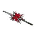 thumbnail image 4 of simhoa Christmas Mailbox Swag Decoration Easy Use Christmas Wreath for Home Holiday Red Flower, 4 of 8