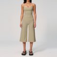 thumbnail image 2 of Workout Sets for Women 2 Piece - Seamless Yoga Outfits Shorts and Padded Sports Bra Gym Athletic Clothing Set,Padded(Khaki,M), 2 of 7
