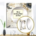 thumbnail image 3 of Designart "Geometric Fern Beauty" Floral Square Mirror For Wall Decor - Large Grey Square Mirror Printed Wall Decor - Cottage Square Living Room Mirror, 3 of 5