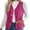 Hot Pink, variant on Women's Lightweight Quilted down Vest Sleeveless Button Dowm Padded Gilet Oversized Loose Fit Casual Tops with Pocket White XL