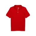 thumbnail image 2 of Wonder Nation Boys School Uniform Short Sleeve Pique Polo, 2-Pack, Sizes 4-18 & Husky, 2 of 4