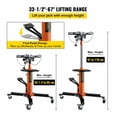 thumbnail image 3 of 1100 LBS Transmission Jack - 1/2 Ton Hydraulic Telescopic Jack with Foot Pedal, 360° Swivel, Adjustable Saddle, Garage Shop Lift Hoist - Orange, 3 of 7