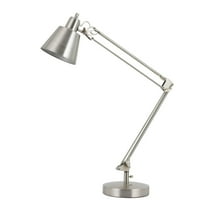 Cal Lighting Udbina 7" Durable Metal Desk Lamp with Head Swivels in Silver