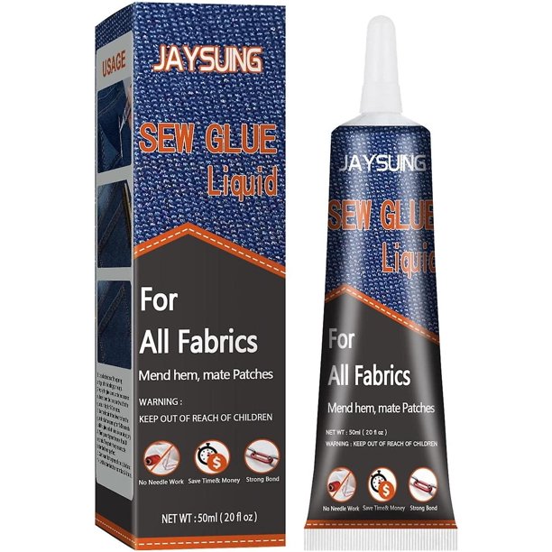 Coser pegamento líquido para tela-stich Adhesivo impermeable Pegamento de costura permanente para reparación de muñecas de tela Adhesivo multifuncional Reparación de ropa Pegamento 50ml ShuxiuWang 8390605867422