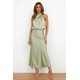 thumbnail image 1 of Vestido de satén para mujer con cuello elegante Vestido elegante para mujer Vestido de noche ligero, 1 of 6