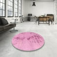 thumbnail image 3 of Ahgly Company Indoor Rectangle Abstract Dark Hot Pink Abstract Area Rugs, 2' x 3', 3 of 6
