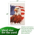 thumbnail image 4 of G128 Patriotic Bald Eagle Garden Flag 12x18 In Double Sided Independence Day Yard Garden Lawn Decoration, 4 of 8