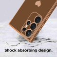 thumbnail image 3 of Dteck for Samsung Galaxy S23 Ultra 6.8 inch Case, Love Heart Plating Girly Women Cute Luxury Lens Protection Soft TPU Bumper with 4 Corners Shockproof Protection Cover Case, Brown, 3 of 7