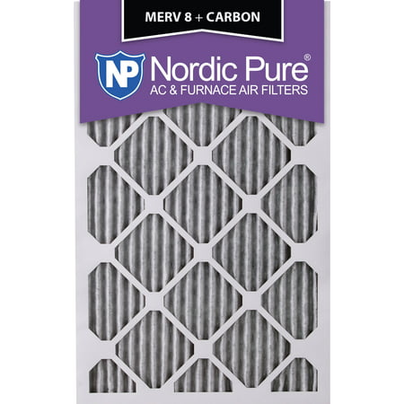 14x20x1 Pleated MERV 8 Plus Carbon AC Furnace Air Filters Qty