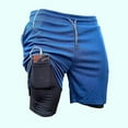 thumbnail image 4 of Swimming Shorts Men, Swimming Trunks With Compression Liner 2 In 1 Quick Dry Stretchy Mens Swim Shorts Surfing Beach Shorts With 2 Zipper Pockets s202, 4 of 4