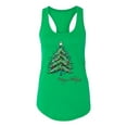 thumbnail image 2 of Merry Christmas Tree Christmas Ladies Racerback Tank Top, Kelly, Large, 2 of 3