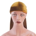 thumbnail image 3 of Unisex Terciopelo Bandana Durag Sombreros Seda Pirata Cap Wrap Hat Caqui Sunnimix Gorra de terciopelo Bandana Durag, 3 of 8