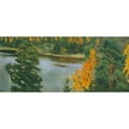 thumbnail image 2 of Akseli Gallen-Kallela 14x8 Gold Ornate Wood Frame and Double Matted Museum Art Print Titled - Lake View in Autumn (1905), 2 of 4