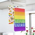thumbnail image 3 of Love is Love Rainbow Kitchen Dish Towels Set of 2, LGBTQ Hearts Hand Towel Pride Month Drying Baking Cooking Cloth, LGBT Gay Lesbian Bisexual Pansexual Home Kitchen Decor 18x26, 3 of 6