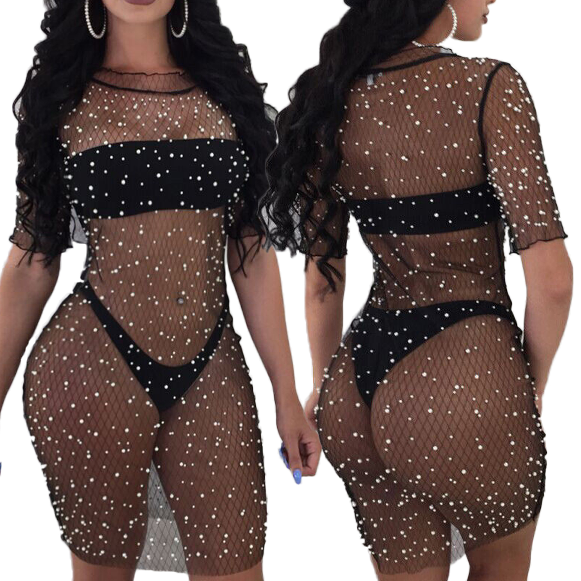 sheer swimsuit cover up dress