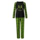 thumbnail image 3 of Conjuntos de pijamas navideños familiares a juego Grinch 2024, pijama de Grinch con parte superior y pantalones de pijama a cuadros, pijama de Grinch para niños y adultos para la familia, Mujer XL, 3 of 4