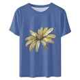 thumbnail image 3 of Camisetas de Manga Corta para Mujeres de Longitud Regular de Poliéster Sólido, Camiseta de Fiesta de Mayo Y Blusa Del Festival para la Primavera Y el Verano, 3 of 3