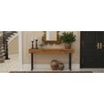 thumbnail image 6 of 55-Inch Farmhouse Console Table With Solid Wood Top, Industrial Narrow Sofa Table For Entryway, Hallway, Foyer, Rustic Brown & Black Metal Frame, 6 of 7
