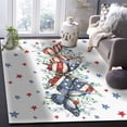 thumbnail image 5 of Area Rugs Indoor Non-Slip Rectangle Rug 2.7x5 Ft Independence Day USA Flag Red Blue Butterfly Star Rug Rubber Backing Floor Mats Non Shedding Home Decor Carpet for Entryway Living Room, 5 of 8