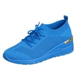 thumbnail image 2 of Domzle Women's Running Shoe Lightweight Fashion Sneakers for Jogging Walking Light Workouts Blue 41, 2 of 6