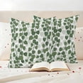 thumbnail image 3 of Green Leaves Pillow Covers 2 Pack Gradient Pastoral Leaf Watercolor Plant Country Pillowcase Waterproof Outdoor Throw Pillow Cover for Patio Garden Square Cushion 20”x20”, 3 of 9