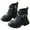 /g1Black256, variant on MEZZALL Child Winter Girls Leather Ankle Boots Classic British Design Soft Sole Comfortable Footwear Toddlers And Big Kids Durable School Outdoor Solid Color Shoes Everyday Wear Versatile Footwear