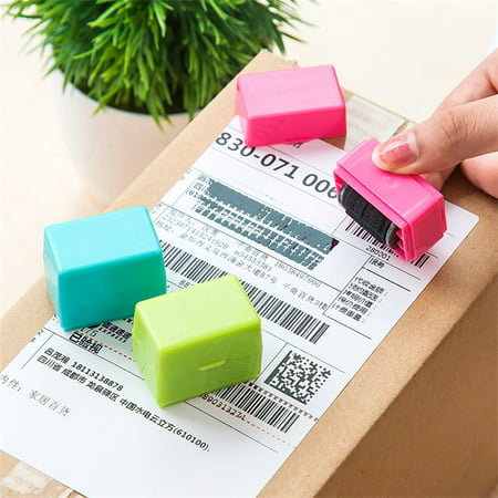 1pcs Practical Guard Your Id Stamp, Valuable Roller Identity Theft Prevention Security Self-Inking Stamps, Messy Code Security for Office