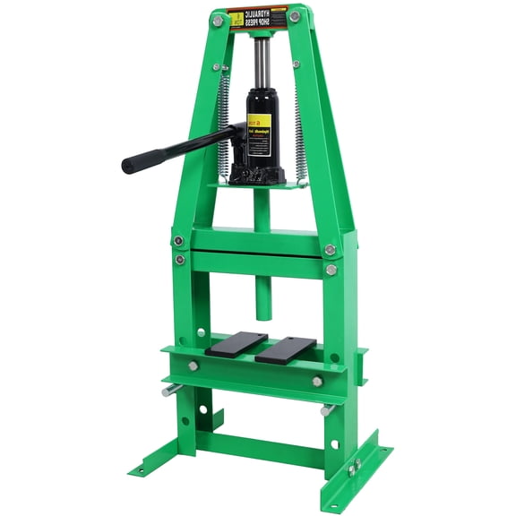 6-Ton Benchtop Hydraulic A-Frame Shop Press with Adjustable Plates for Auto Repair, Efficient Metal Working Tool, Stable and Safe Design for Garage and Workshop Needs