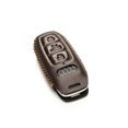 thumbnail image 3 of Vitodeco Leather Smart Key Fob Case Cover Holder Protector Compatible with Audi (4-Button, Brown), 3 of 6