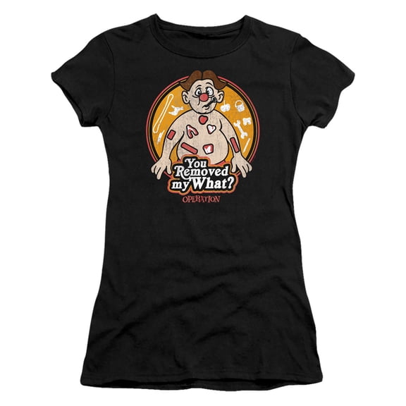 Operation You Removed My What S/S Junior Women's T-Shirt Sheer Black