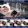 thumbnail image 4 of Rasuradora Electrica Barba Afeitadora 3 Niveles Inalambrica Recargable Shaver con Pantalla Corta al Raz Carga Tipo-c B-763bk Negro Hombre, 4 of 4