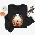thumbnail image 3 of Trikvn Women's Vintage Fall Sweatshirts Halloween Ghost Pumpkin Print Pullover Tops Long Sleeve Crewneck Casual Activewear Loose Fit Holiday Graphic Shirts, 3 of 6