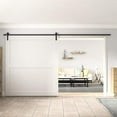 thumbnail image 3 of WINSOON 17 ft Single Sliding Barn Door Hardware Track Kit Black Finish Basic I Style, 3 of 6