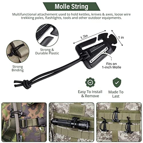 Molle Attachment Strap, Molle Malice Clips Straps, Molle Accessories for Pouch and Gear,Temu