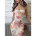 thumbnail image 3 of Elegant Floral Print Backless Maxi Dress for Women – Summer Beach Vacation Party Wedding Guest Outfit, 3 of 6