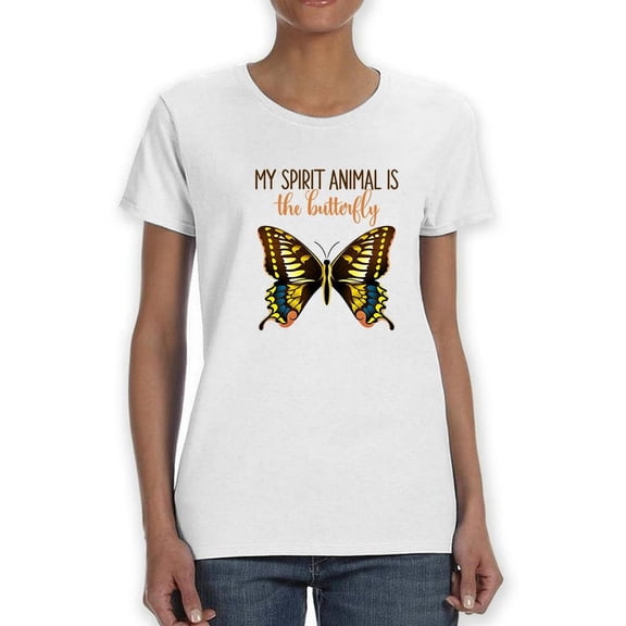 Spirit Animal Is The Butterfly T-Shirt Women -Smartprints Designs, Female 5X-Large