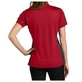 thumbnail image 2 of Yellow Rooster Womens PosiCharge Active Textured Colorblock Polo True Red/ Grey XL, 2 of 6