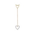 thumbnail image 3 of Diamond Heart Lariat Necklace Round Cut In 14K Yellow Gold 0.14Cttw, 3 of 7
