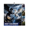 thumbnail image 2 of LEFXSMR 2027 Desk Calendar, 8.27"x8.27" Dragon Spiral Bound Decorative 12-Month Planner Desk Calendar, Calendar for Study Office Home Decor Gifting, 2 of 7