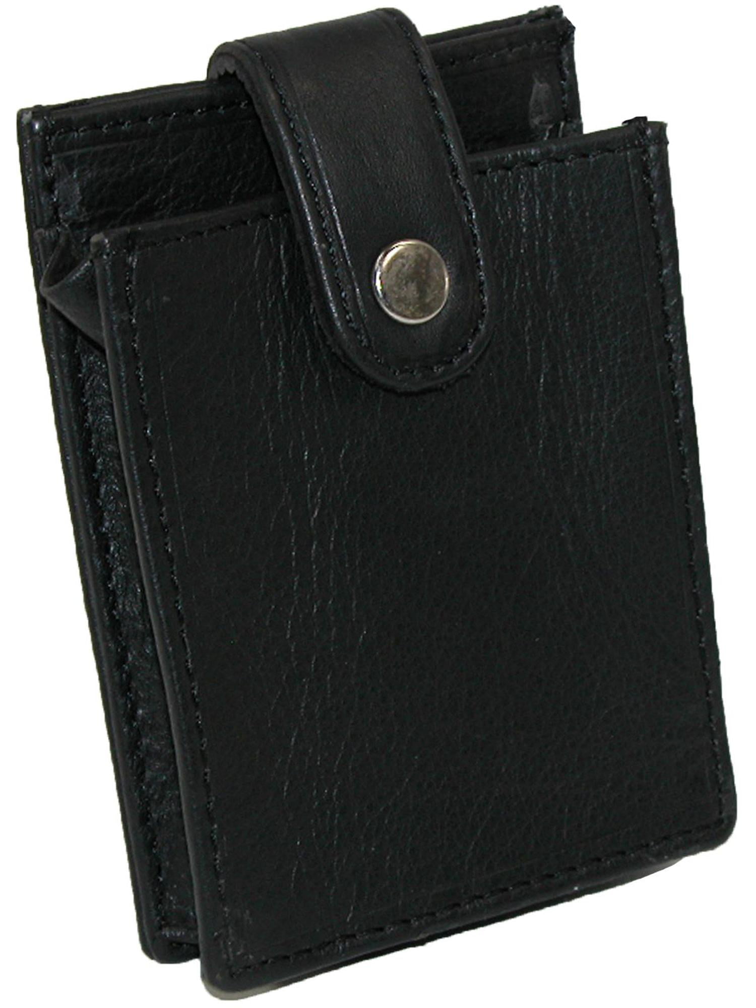 Paul /& Taylor Genuine Leather Credit Card Case Button Snap Closed