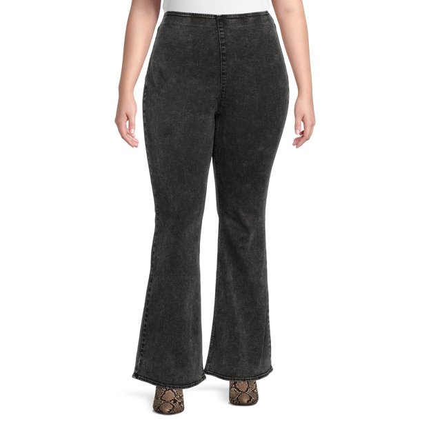 No Juniors' Size High Rise Flare Jeans - Walmart.com