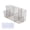 Transparent Grey, variant on NFTIGB Clear Plastic Makeup Organizer Compartmental Desktop Cosmetics Storage Case Vanity Display Box Wall Mounted (12.2 inches / 31 cm), Transparent White
