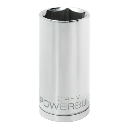 UPC: 0028907060088 | Powerbuilt 1/2 Inch Drive x 1-1/8 Inch 6 Point Deep Socket – 642215