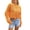 orange, variant on Women Cover up Knitted Bikini Beach Sunblock Shirt Draw Rope Short Plus Size Smock Woman
