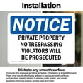 thumbnail image 3 of (2 Pack) Private Property No Trespassing Violators OSHA Notice Sign, 3 of 7
