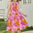 thumbnail image 7 of 9-10 Years Girl's Summer Dresses Spaghetti Strap Swing Pleated Cotton Dress Tween Kids Boho Beach Casual Midi Sundress for Princess Birthday Party Wedding Prom Gown, 7 of 7