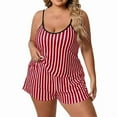 thumbnail image 2 of YHAJDS Women Plus Size Pajama Set 2 Piece Sleeveless Spaghetti Strap Camisole Top Elastic Shorts Sleepwear, 2 of 3