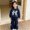 Navy, variant on Girls Clothing Sets Long Sleeve Round Neck Sequin Bow Two Piece Outfits For Girls Kids Casual Autumn Tracksuits Girls Sweatsuits Jogger Sets Beige 8-9 Years