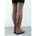 thumbnail image 3 of Nature Breeze Over the Knee Women's Wedge Boots in Taupe, 3 of 3