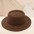 thumbnail image 2 of Women Straw Bucket Hats Summer Wide Brim Beach Hats Breathable Uv Protection Vacation Travel Hat Packable Adjustable Cap for Beach Travel Wide Brim Simple Sun Hat for Women,Coffee, 2 of 8